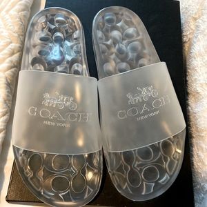 COACH Ulyssa Rubber Slide, Clear